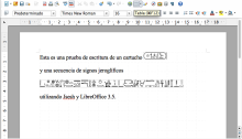 Texto y jeroglíficos egipcios en LibreOffice 3.5